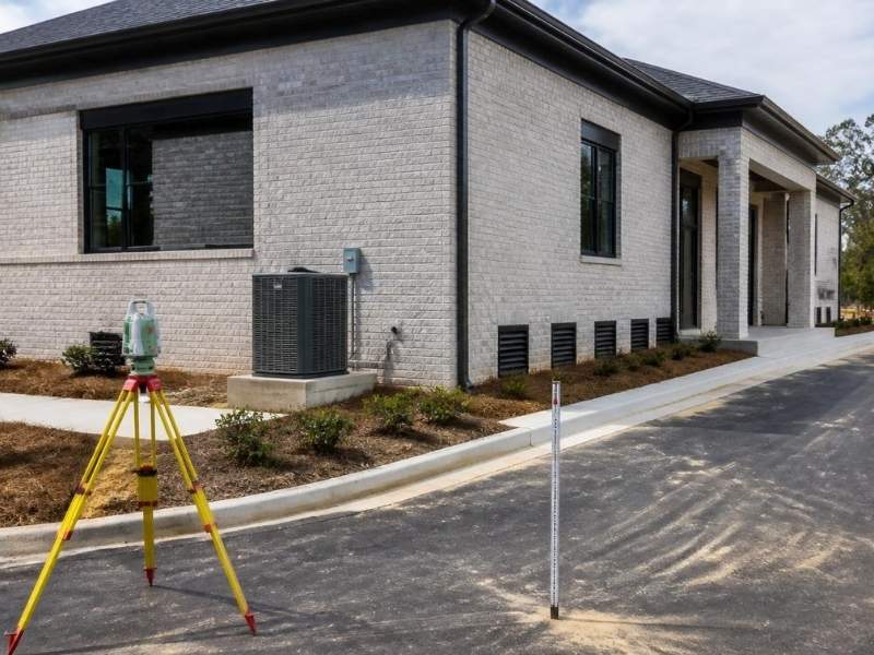 Elevation certificate survey in Alabaster Alabama for final building occupancy approval