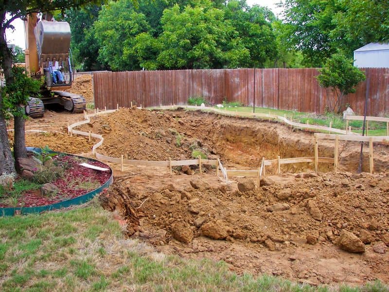 Residential survey before pool construction in Alabaster Alabama